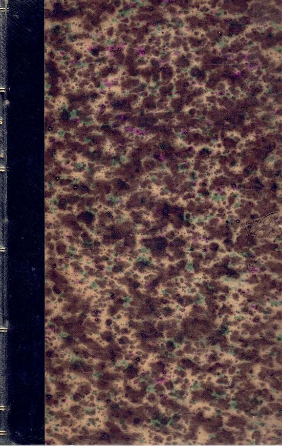 Liste des Algues Marines de Cherbourg. 1863. 6 pls. 168 p. gr8vo. Halfleather.