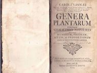 Gnera Plantarum eorumque Chracteres Nturales Secundum Numerum, Figuram, Situm, et Proportionem Omnium Fructicationis Partium. Editio Quinta ab Auctore Reformata et Aucta. Holmiae 1754. (Impensis Lurentii Salvii). XXXII, 500, 22(index) p. Leather.