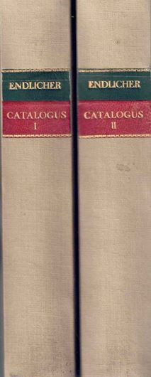 Catalogus Horti Academici Vindobonensis. 2 volumes. 1842- 1843. 1034 p. 8vo. Leinen.