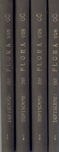 Die Flora von Oberösterreich. 4 Bände. 1870 - 1885. gr8vo. Cloth.
