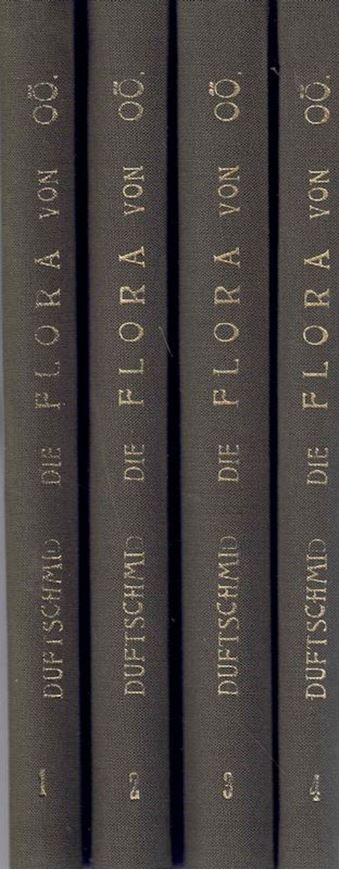 Die Flora von Oberösterreich. 4 Bände. 1870 - 1885. gr8vo. Cloth.