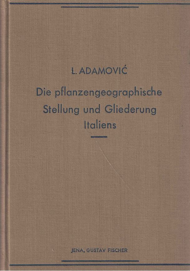 Die pflanzengeographische Stellung und Gliederung Italiens. 1933. 31 pflanzengeogr. Karten. 1 Fig. XII,259 S. gr8vo. Leinen.