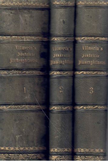 Vilmorin's  Illustrirte Bluemngärterei. 2 Bände & Supplementband. 1973-1875. 2000 Holzschnitte. 2 kol. Tafeln. 2750 S. gr8vo. Halbleder.