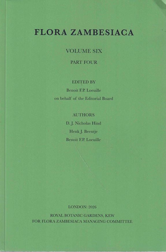 Volume 006, part 04: Compositae. 2026. VI, 156 p. gr8vo. Paper bd.