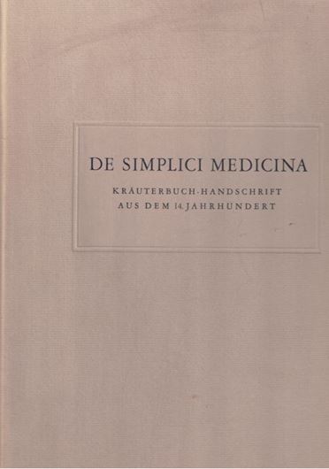 Kräuterbuch-Handschrift aus dem letzen Viertel des 14. Jahrhundert im Besitz der Basler Universitäts-Bibliothek. Mit Begleittext von Dr. Arnold Pfister. 1961. 34 farbige Tafeln. 7 S. Text. FoBego.