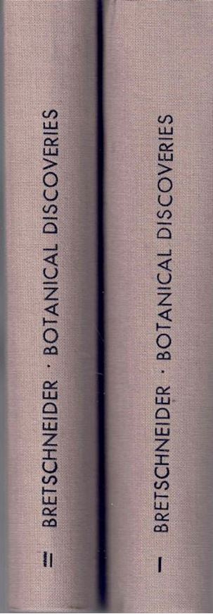 History of the European Botanical Discoveries in China. 2 volumes. 1898. (Reprint 1981). 1167 p. gr8vo. Hardcover.