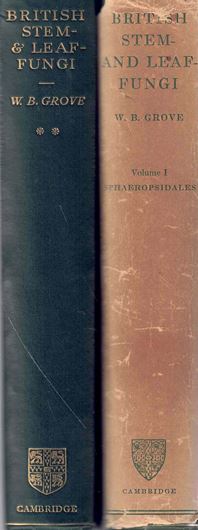 British Stem- and Leaf-Fungi (Coelomycetes). A contribution to our knowledge of the fungi imperfecti belonging to the Sphaeropsidales and the Melanconiales. 2 vols. Cambridge 1935-1937. (Reprint 1967, Bibl.Mycol.,4). 133 figs. 926 p. Paper bd.