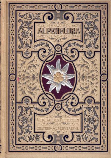 Atlas der Alpenflora.Herausgegeben vom Deutschen und Österreichischen Alpenverein..5 Bände.1882-1884.. Mit 500 kol.Tafeln nach Naturaufnahmen und Originalvorlagen von A. Hartinger.