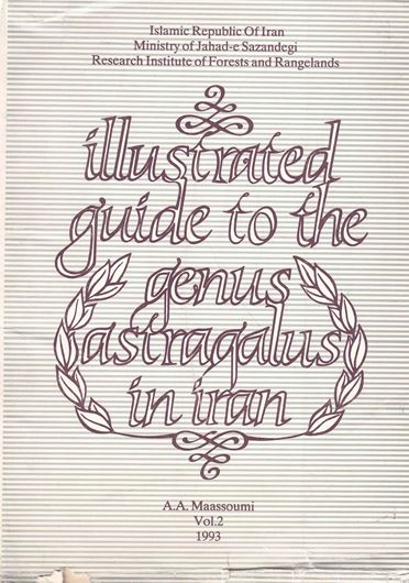 THE  genus of Astralagus in Iran. Volume 2. 1993. (Research Inst. of Forests..,Tehran,Publication No.86:2).100 plates (line-drawings), with 1 page of explanative text per plate. gr8vo. Paper bd. - In English.