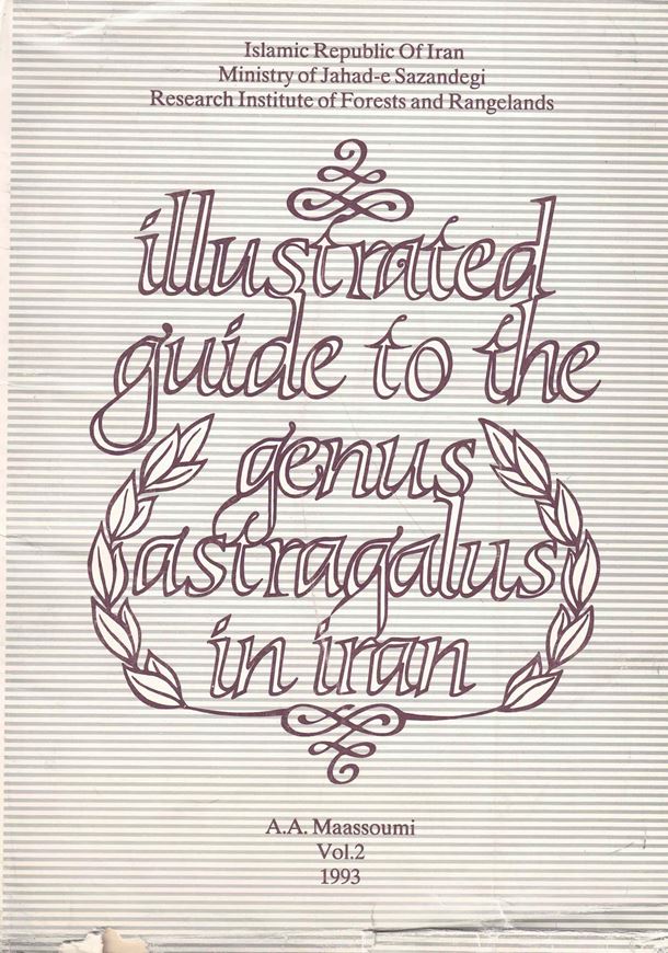 THE  genus of Astralagus in Iran. Volume 2. 1993. (Research Inst. of Forests..,Tehran,Publication No.86:2).100 plates (line-drawings), with 1 page of explanative text per plate. gr8vo. Paper bd. - In English.