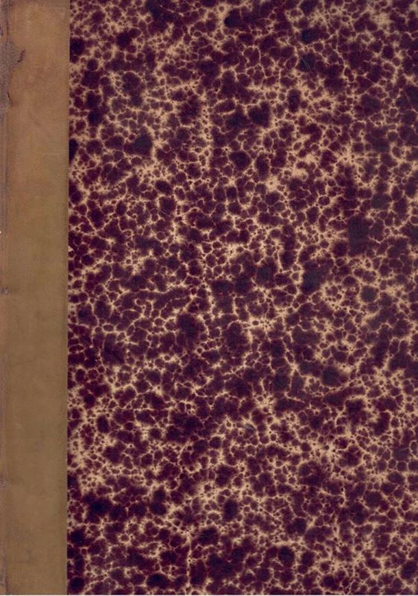 The Algae of the Arctic Sea. A Survey of the Species, together with an Exposition of the General Characters and the Development of the Flora.1883.(Kongl.Svenska Vetenskaps-Akademiens Handlingar,20;5).31 pls.351 p.4to. - Halfleather. - Bound with: Kjellman, F.R.: Om Beringshafvets Algflora. 1889. 7 col. pls. 57 p. 4to. Halfleather.