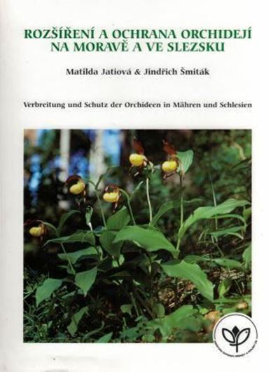 Verbreitung und Schutz der Orchideen in Mähren und Schlesien. ( Rozsireni a ochrana orchideji na Morave ve Slezku).1997. 110 colourphotographs. 20 full-page line-drawings. 552 p.gr8vo.-Bilingual (Deutsch/Tschechisch).