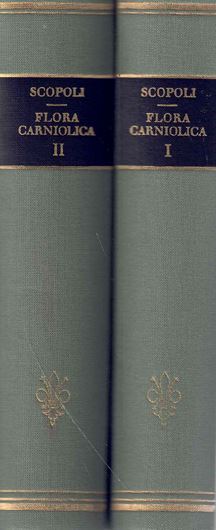 Flora Carniolica exhibens Plantas Carnioliae Indigenas et Distributas in Classes, Genera, Species, Varietates ordine Linnaeano. 2 vols. 1772. (Reprint 1972). 65 pls. 944 p. - With new introductory matter.