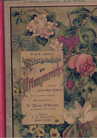 Naturgeschichte des Pflanzenreichs nach dem Linnéschen System. (o.J.). 54 farbige Doppeltafeln. 77 S. 4to. - Originalhalbleinen.