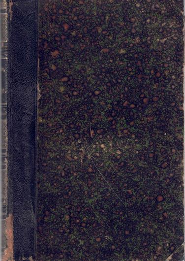 Die Pflanze und ihr Leben. 6te verbesserte Auflage, 1864. Mit einem Blumenstück v. J.von Huysum in der K. Gallerie der Eremitage zu St. Petersburg, chromolithographisch ausgeführt von J.G. Bach. 5 Kupfertafeln. 14 Holzschnitte. XXIV, 396 S. gr8vo. Halbleder.