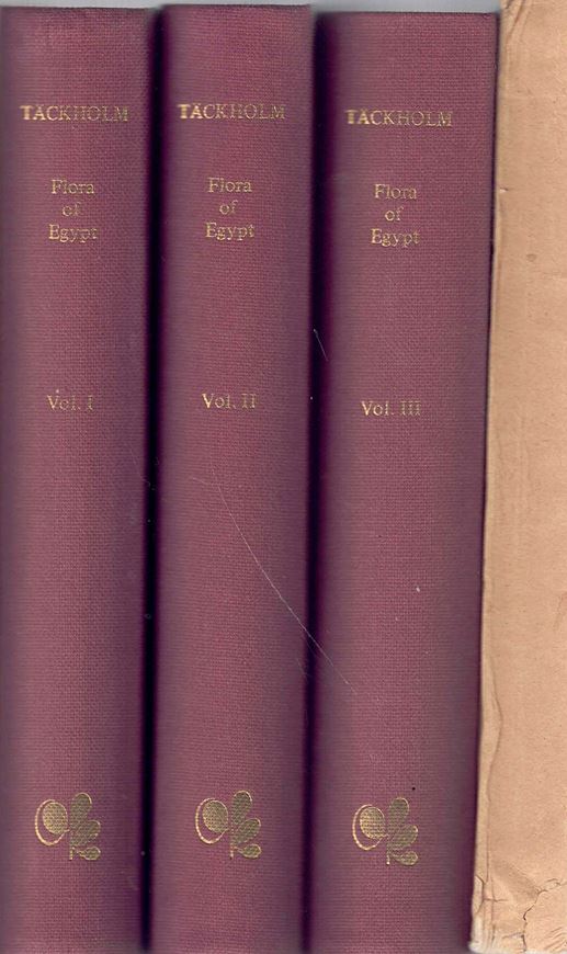 Flora of Egypt. Volumes 1 - 4. (=all published). 1941- 1969. (Reprint 1973). gr8vo.