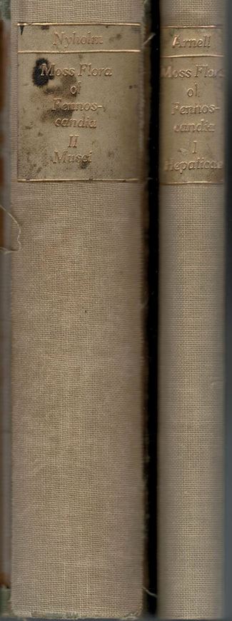 Illustrated Moss Flora of Fennoscandia. 2 volumes bound in 4 volumes. 1954 - 1956.  illus. 1108 p. gr8vo. Hardcover.