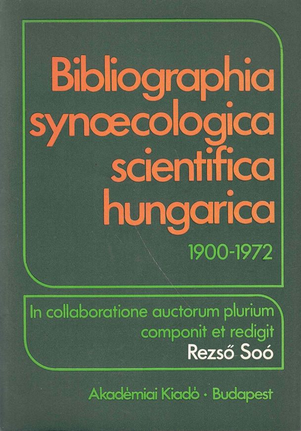 Bibliographia synoecologica scientifica hungarica 1900 - 1972. Publ. 1978. 500 S. gr8vo. Hardcover.