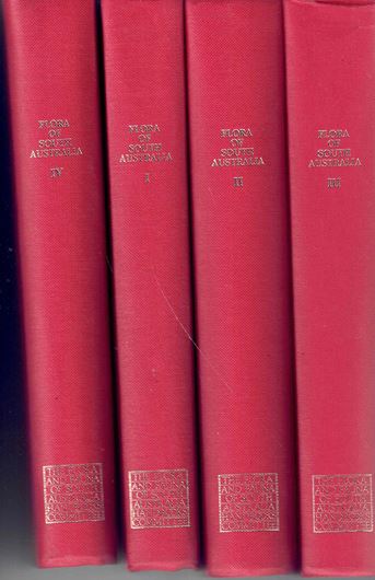 Flora of South Australia. 4 volumes. 1986. Man line drawgs. 64 col. pls. 2248 p. gr8vo. Cloth.