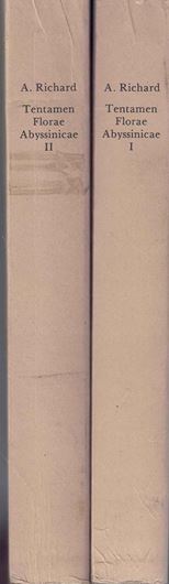 Tentamen Florae Abyssinicae seu Enumeratio Plantarum Hucusque in Plerisque Abyssiniae Provinciis Detectarum. 2 volumes. 1847-1851. (Reprint  1982).VI, XI,472,518 p. gr8vo. Paper bd.
