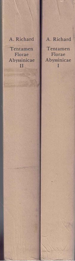 Tentamen Florae Abyssinicae seu Enumeratio Plantarum Hucusque in Plerisque Abyssiniae Provinciis Detectarum. 2 volumes. 1847-1851. (Reprint  1982).VI, XI,472,518 p. gr8vo. Paper bd.