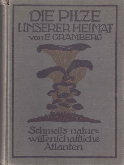 Pilze der Heimat. Eine Auswahl der verbreitetsten essbaren, ungenießbaren und giftigen Pilze unserer Wälder und Fluren In Bild und Wort mit 116  Farbtafeln, nach der Natur gemalt von Kunstmaler Emil Doerstling. 2 Bände. 116 Farbtafeln. X, 66, VI, 50 & Allgemeinet Teil (ca. 50 nicht paginierte) Seiten. gr8vo.Leinen.