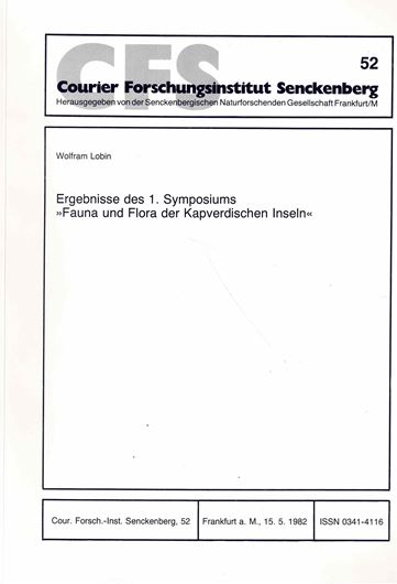 Konvolut von 5 Arbeiten über die Kapverdischen Inseln. 1982 - 1984. ( Courier Forschungsinstitut Senckenberg, 52,53,68,71). 4to. Broschiert.