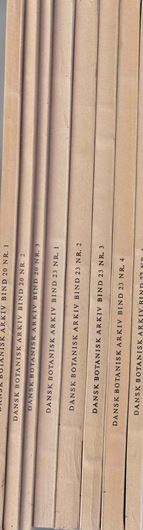 Nos. 1 - 59. 1961-1969. (dansk Bot. Arkiv, 20:1-3; 23: 1-4; 27:1). 922 p. gr8vo. Paper bd. In 8 fascicles.