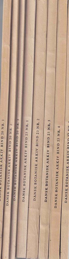 Nos. 1 - 59. 1961-1969. (dansk Bot. Arkiv, 20:1-3; 23: 1-4; 27:1). 922 p. gr8vo. Paper bd. In 8 fascicles.
