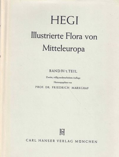 Illustrierte Flora von Mitteleuropa.2.Auflage. Band 4:1. Berberidaceae, Lauraceae, Rhoeadales. 1958-1963. illus. 547 S. 4to. Hardcover.