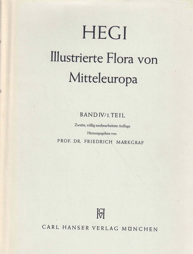 Illustrierte Flora von Mitteleuropa.2.Auflage. Band 4:1. Berberidaceae, Lauraceae, Rhoeadales. 1958-1963. illus. 547 S. 4to. Hardcover.