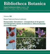 Nomenclator Clematidum - Compendium of all generic and infrageneric names of Clematis s.l. (Ranunculaceae) around the world. 2016. ( Bibliotheca Botanica, 165), VI, 99 p. 4to. Paper bd.