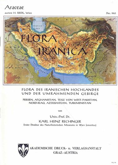 Flora Iranica. Flora des Iranischen Hochlandes und der umrahmenden Gebirge. Persien, Afghanistan, Teile von West-Pakistan, Nord-Irak, Azerbeidjan Turkmenistan. Vols. 1-171 & 177. 1963-2008. gr8vo. Broschiert.