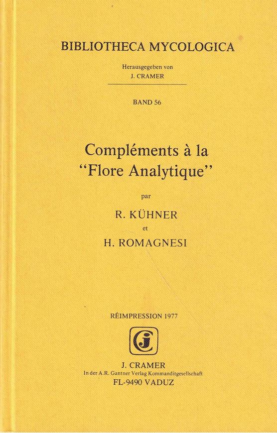 Compléments à la 'Flore Analytique'. Reprint 1977. 479 p. gr8vo. Hardcover.
