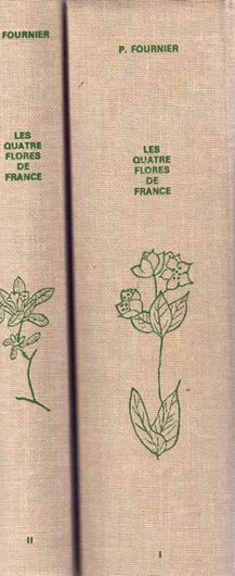 Les Quatre Flores de la France (Corse Comprise)), (Générale, Alpine, Méditerranéenne, Littorale). 2 volumes. 2e éd. 1977. illus. (dessins). 14013 p. Toile.