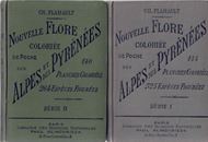 Nouvelle Flore de Poche des Alpes et des Pyrénées. 2 volumes. 1906-1908. 284 pl. en couleurs. XVIII, 342 p. 8vo. Hardcover.