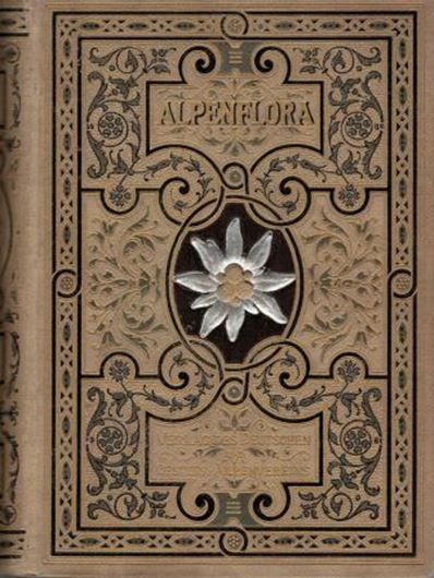 Atlas der Alpenflora. 4 Bände.1882- 1884. 500 Farbtafeln. Hardcover.