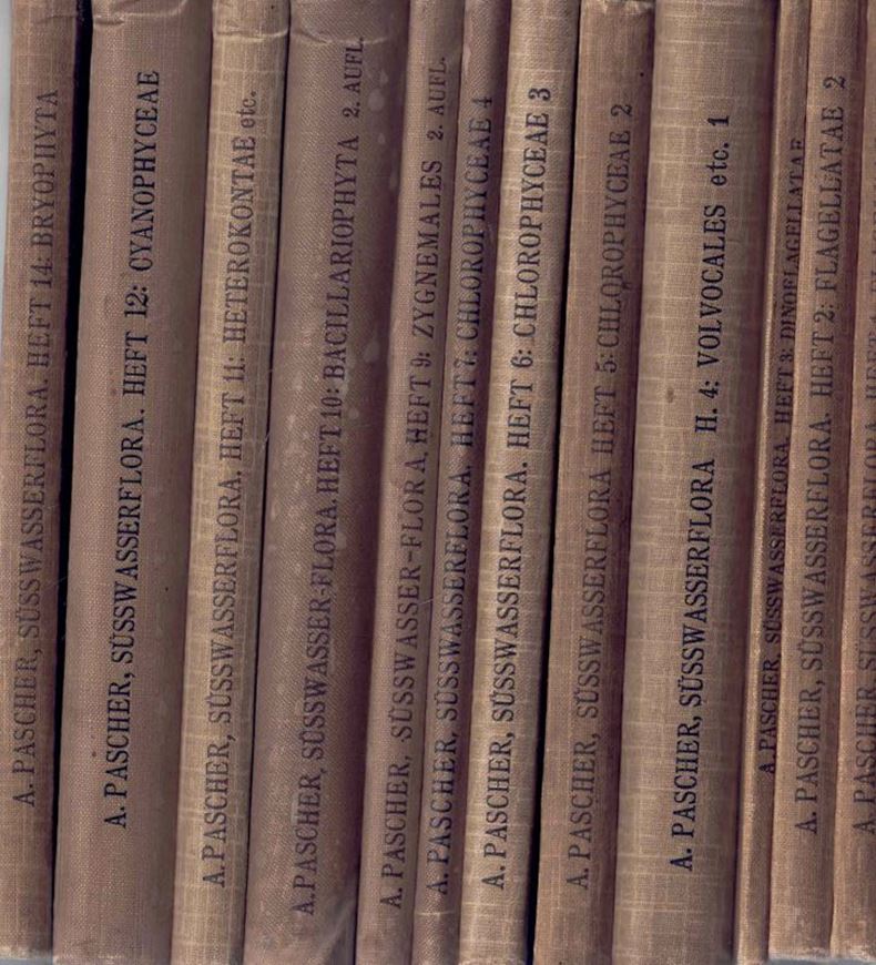 Die Süsswasserflora Deutschlands, Österreichs und der Schweiz. Hefte 1-12 & 14. 1913-1936.  Hardcover.