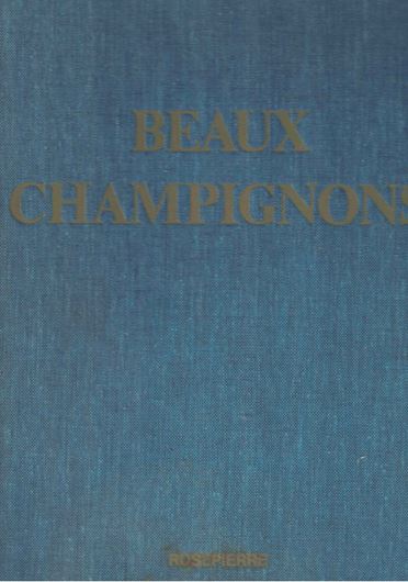 Beaux Champignons. Aquarelles de Charles Poluzzi , Textes d'Aloys Duperrex. 1976. 12 watercolours & text. Folio. In Folder.