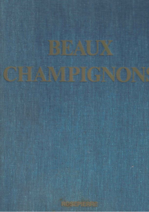 Beaux Champignons. Aquarelles de Charles Poluzzi , Textes d'Aloys Duperrex. 1976. 12 watercolours & text. Folio. In Folder.