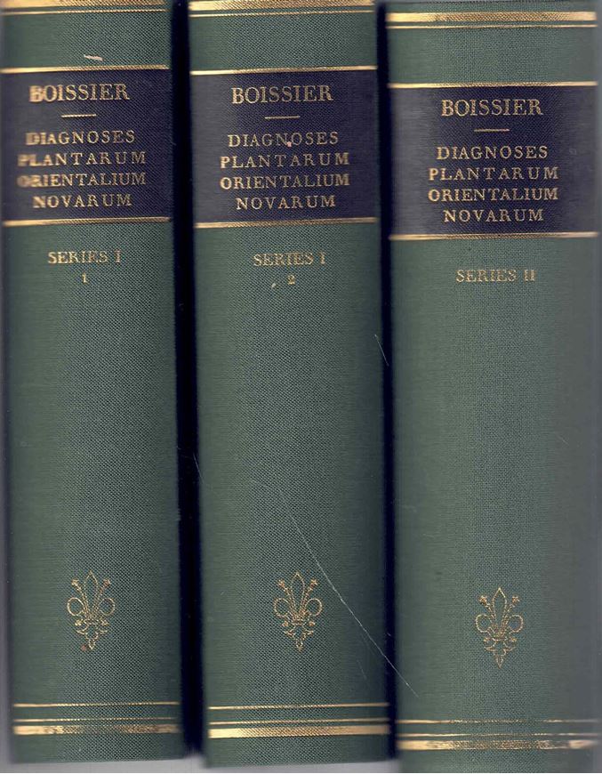 Diagnoses plantarum orientalium novarum. Series I & II. 1842-1859.. (Reprint 1969). 2279 p. Cloth.